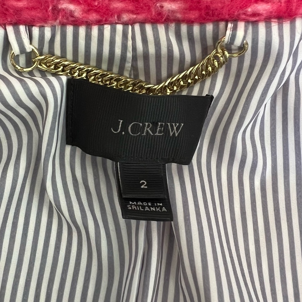 J Crew Diamond Tweed Peacoat in Pink 2 - Picture 9 of 15
